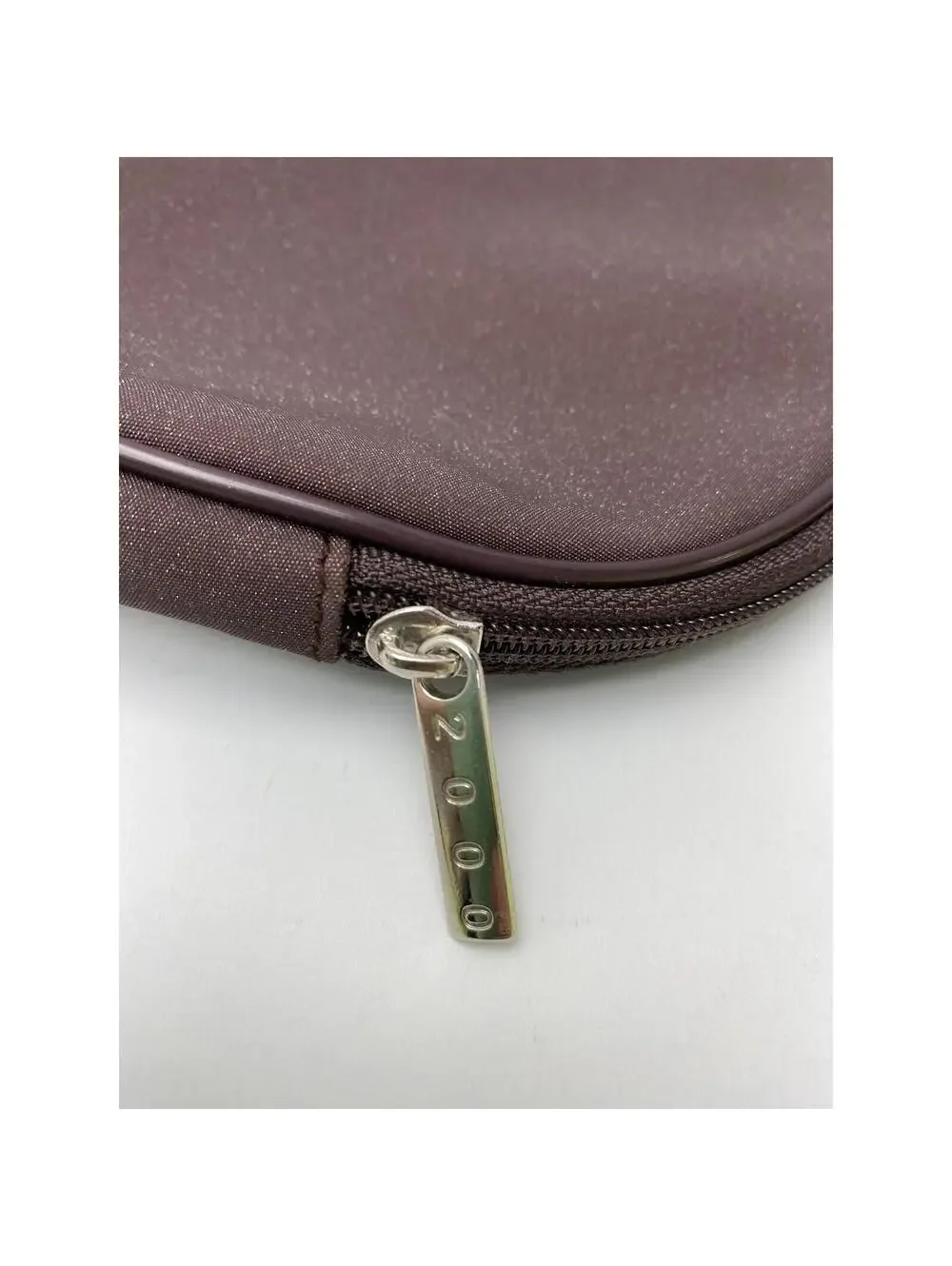 Lancôme Makeup Brown Cosmetic Bag Vintage 2000 Travel Case Zipper Pouch